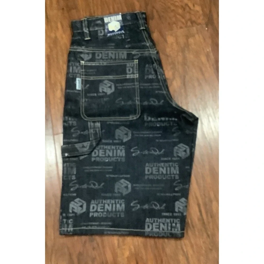 Vintage Southpole Jean Shorts Men 30Wide Leg Baggy Y2K Hip-Hop Skater Grunge